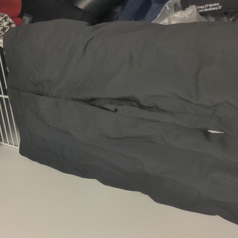 Black COS dress pants, bottom slits, size 4